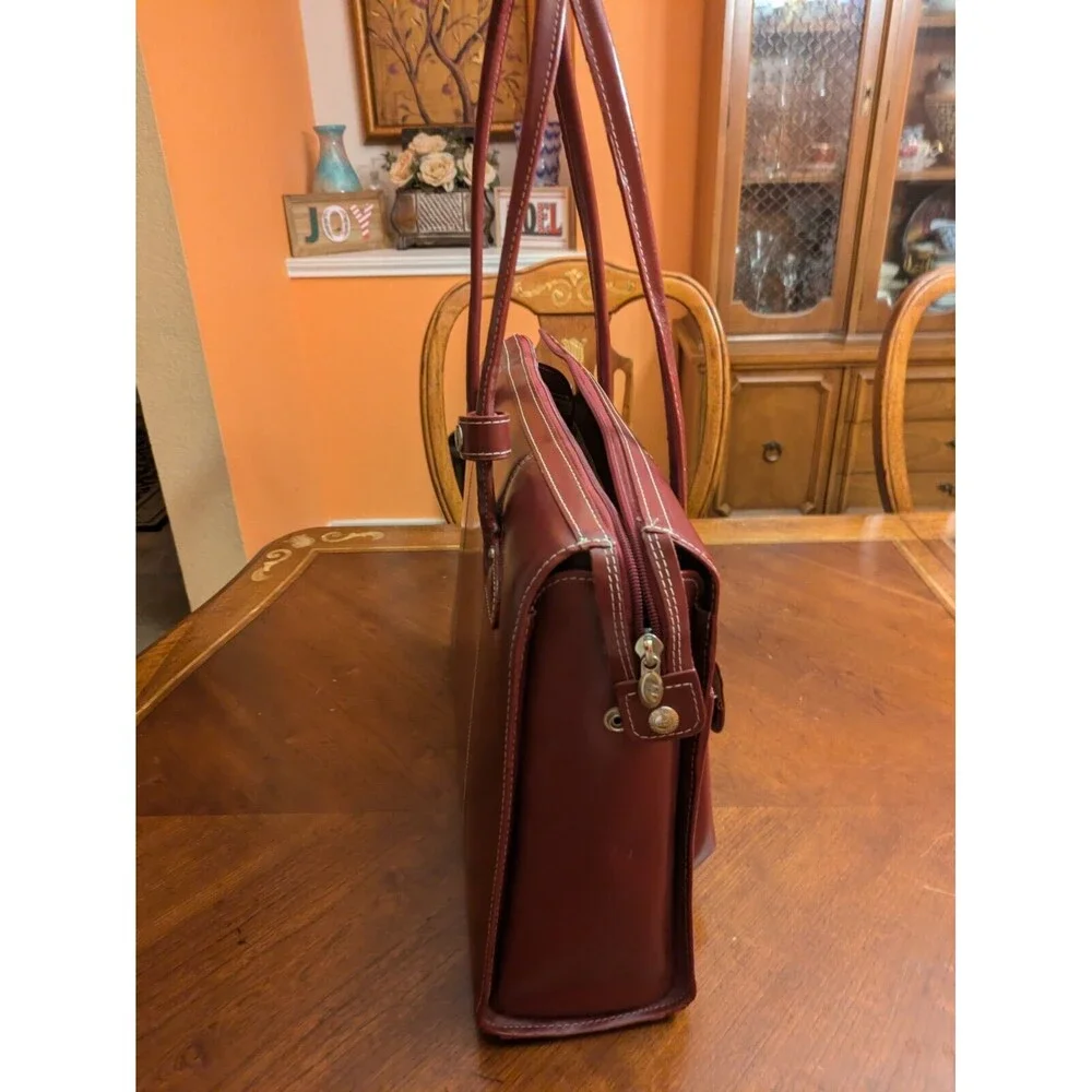 Deep Red Leather MCKLEIN Laptop 17